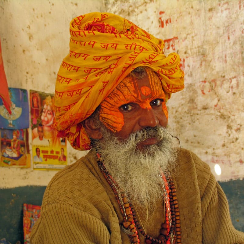 Portrait of a man in Gujarat