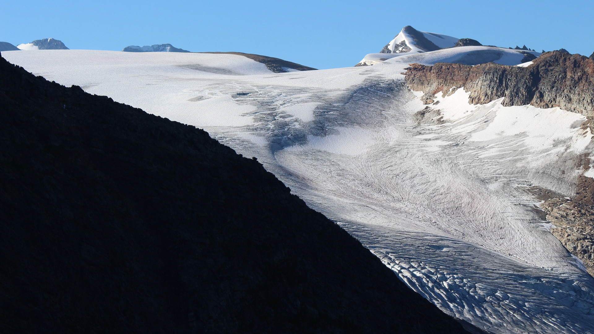 een gletsjer in Glacier national park in canada
