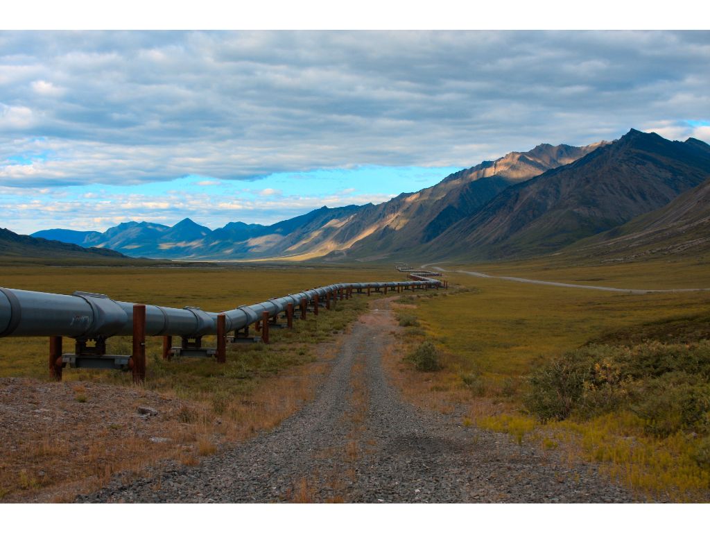 Alaskan Pipeline in Tundra wilderness, Alaska
