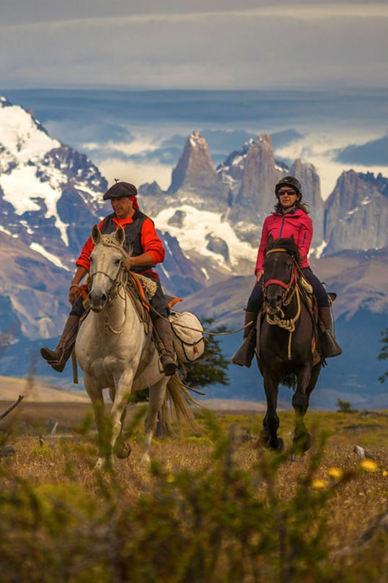 Ruiters bij Cerro Guido in Chili - reizen met Explore