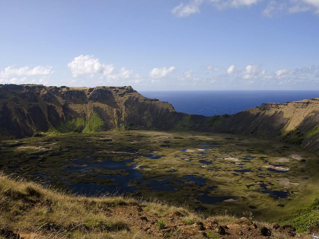Rano Kao-vulkaan op Paaseiland in Chili - reizen met Explore