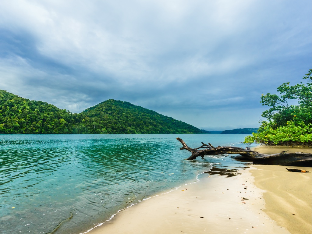 Tropisch strand in het Utría Nationaal Park bij Nuquí, Colombia – reizen met Explore.