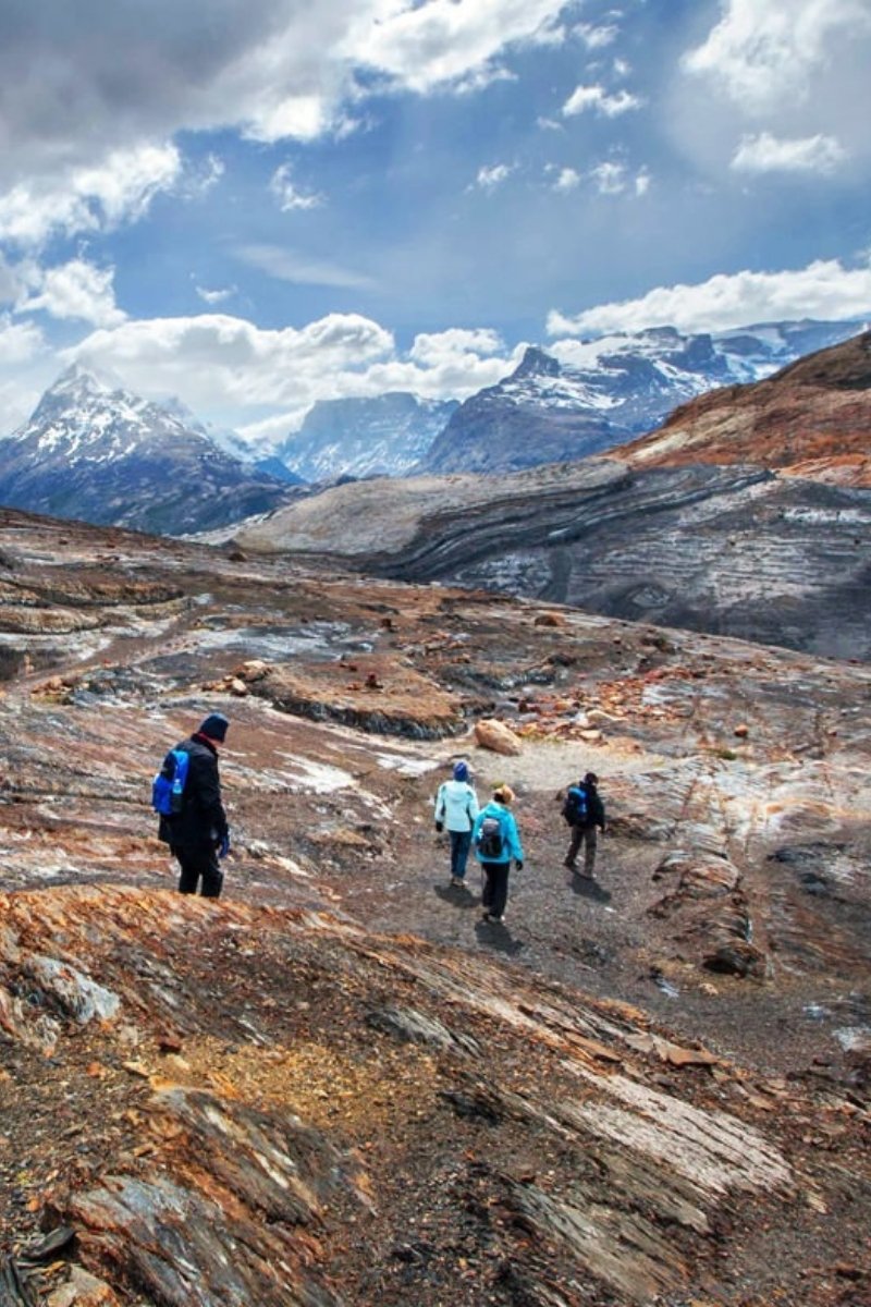 Wandelaars aan de Upsala gletsjer - reizen met Explore
