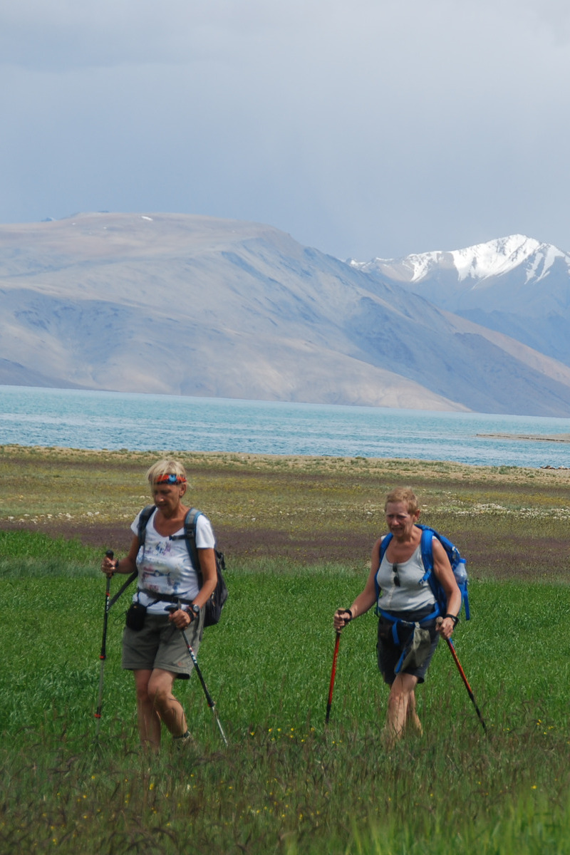 Two women trekking through Ladakh