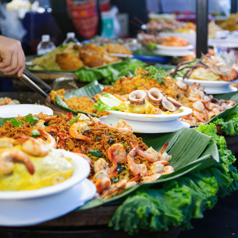 Street Foods; Thai foods style Rice And Curry,
